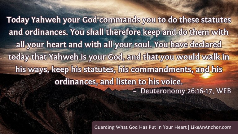 We often say that "guard your heart" means keeping bad things out, but it also means keeping good things in.